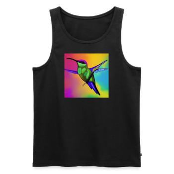 ColibriArtCollection 36 - Männer Premium Bio Tank Top - Schwarz - Vorne - Michal (187cm)