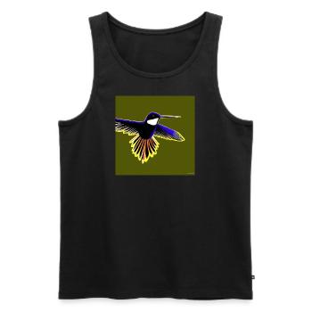 ColibriArtCollection 31 - Männer Premium Bio Tank Top - Schwarz - Vorne - AI Model Male 178 light (178cm)
