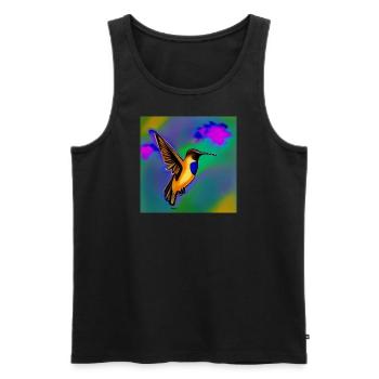 ColibriArtCollection 21 - Männer Premium Bio Tank Top - Schwarz - Vorne - Michal (187cm)