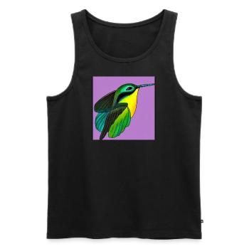 ColibriArtCollection 11 - Männer Premium Bio Tank Top - Schwarz - Vorne - Michal (187cm)
