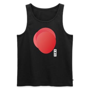 Red Sun 夕焼け Japan - Men's Premium Organic Tank Top - black - Front - Michal (187cm)