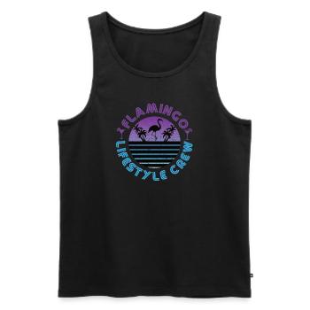 Flamingo Lifestyle Crew - Männer Premium Bio Tank Top - Schwarz - Vorne - Michal (187cm)