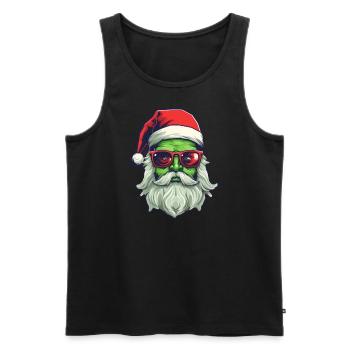 Conception du logo Ugly Christmas Santa Clause - Débardeur bio Premium Homme - noir - Devant - Michal (187cm)