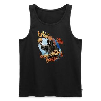 Skeleton Playing Basketball Halloween Costume - Men's Premium Organic Tank Top - black - Front - Michal (187cm)