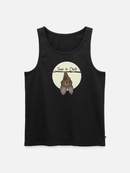 Bat - Time to relax - Men's Premium Organic Tank Top - black