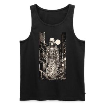 Yokai Skeleton Night Japan Anime Streetwear - Men's Premium Organic Tank Top - black - Front - Michal (187cm)