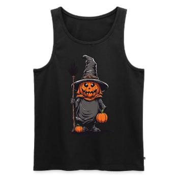 Sorcière citrouille fantôme Halloween Magic Design - Débardeur bio Premium Homme - noir - Devant - Michal (187cm)