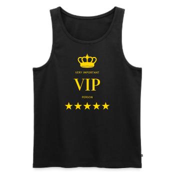 VIP V.I.P Very Important Person - Männer Premium Bio Tank Top - Schwarz - Vorne - AI Model Male 178 light (178cm)