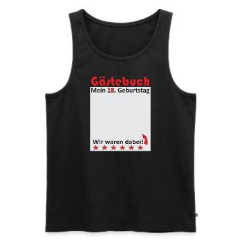 18 Geburtstag Gästebuch - Partygäste Andenken - Männer Premium Bio Tank Top - Schwarz - Vorne - Michal (187cm)