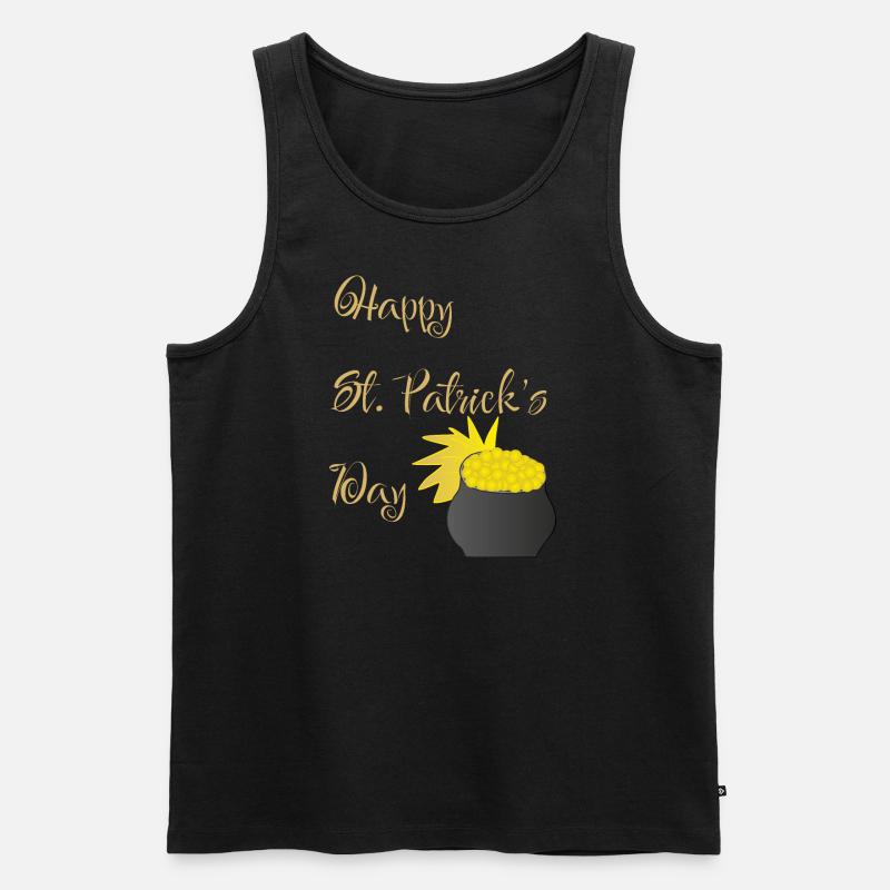 Happy st. patricks day - Männer Premium Bio Tank Top - Schwarz