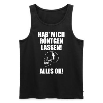 Hab mich röntgen lassen alles Ok Golf - Männer Premium Bio Tank Top - Schwarz - Vorne - AI Model Male 178 light (178cm)