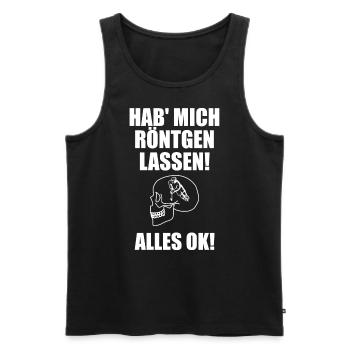 Hab mich röntgen lassen alles Ok Eishockey - Männer Premium Bio Tank Top - Schwarz - Vorne - AI Model Male 178 light (178cm)