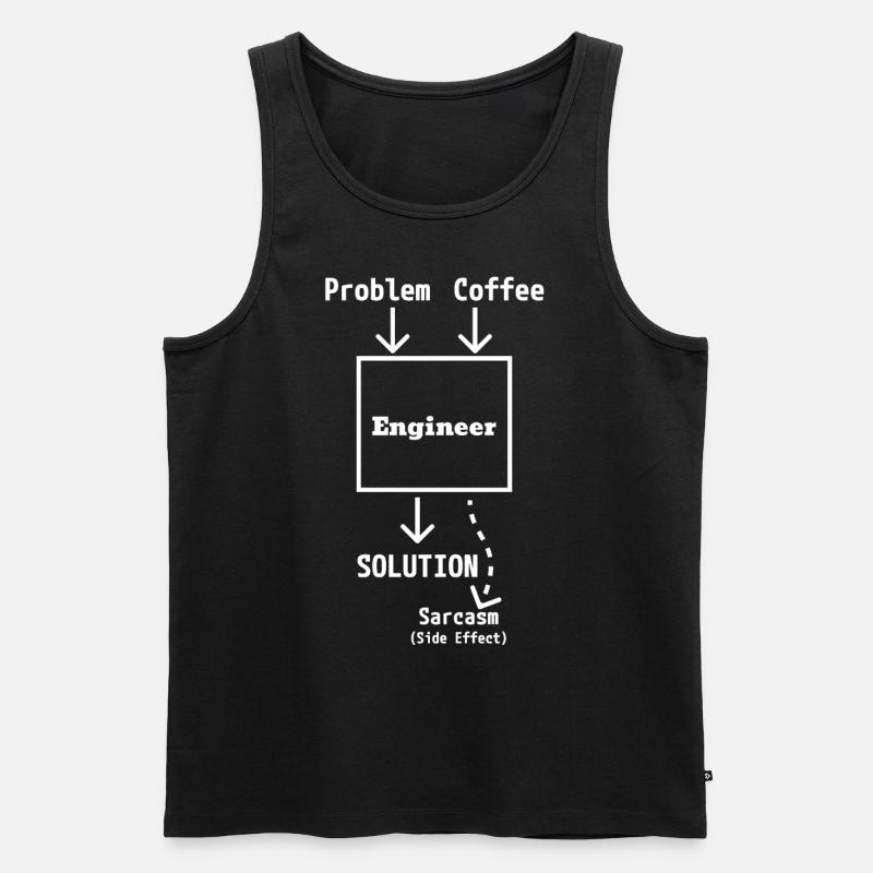Engineer Input & Output (light) - Men's Premium Organic Tank Top - black