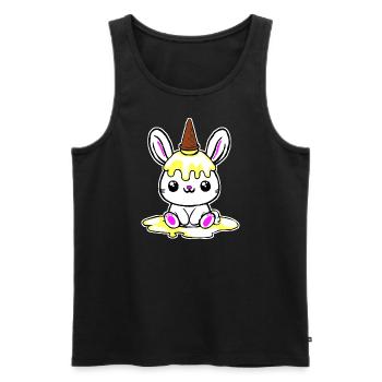 Eishorn - Männer Premium Bio Tank Top - Schwarz - Vorne - Michal (187cm)