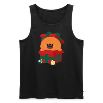 German Shepherd Puppy Christmas Present - Men's Premium Organic Tank Top - black - Front - Michal (187cm)
