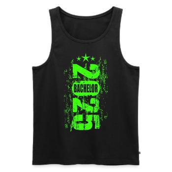 Bachelor 2025 Vintage - Männer Premium Bio Tank Top - Schwarz - Vorne - Michal (187cm)