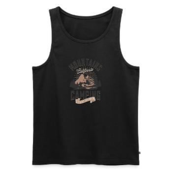 Berge Kalifornien Camping Outdoor Erkundung - Männer Premium Bio Tank Top - Schwarz - Vorne - AI Model Male 178 light (178cm)
