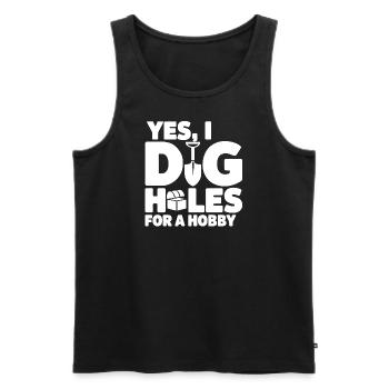 Metal Detector Holes Digging Hobby Treasure Hunter - Men's Premium Organic Tank Top - black - Front - Michal (187cm)