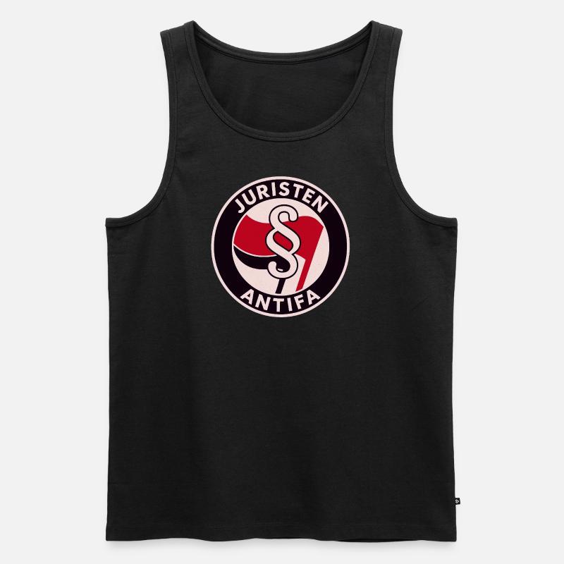 Juristen Antifa - Männer Premium Bio Tank Top - Schwarz