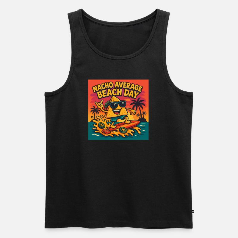 Nacho Average Beach Day Design - Männer Premium Bio Tank Top - Schwarz