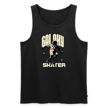 Galaxy Skater in Space - Men's Premium Organic Tank Top - black - Front - AI Model Male 178 light (178cm)