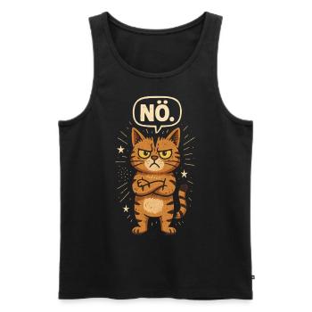 Nope I Hate Morning People And Mornings And People - Men's Premium Organic Tank Top - black - Front - AI Model Male 178 light (178cm)