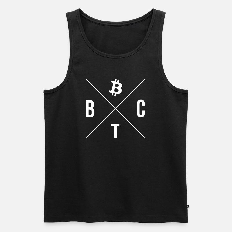 Bitcoin BTC - Männer Premium Bio Tank Top - Schwarz