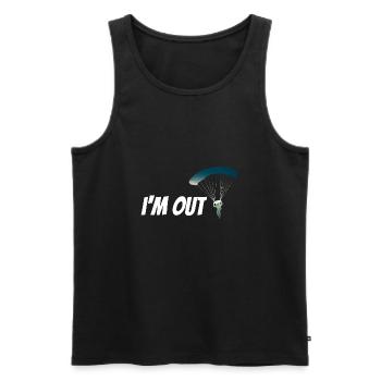 parachute - Men's Premium Organic Tank Top - black - Front - AI Model Male 178 light (178cm)