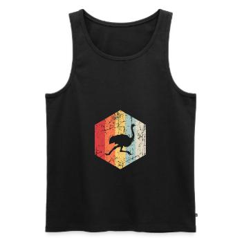 Strauss - Männer Premium Bio Tank Top - Schwarz - Vorne - AI Model Male 178 light (178cm)