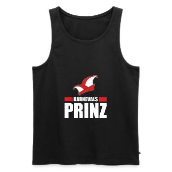 Karnevals Prinz Alaaf Fasching Kostüm - Männer Premium Bio Tank Top - Schwarz - Vorne - AI Model Male 178 light (178cm)