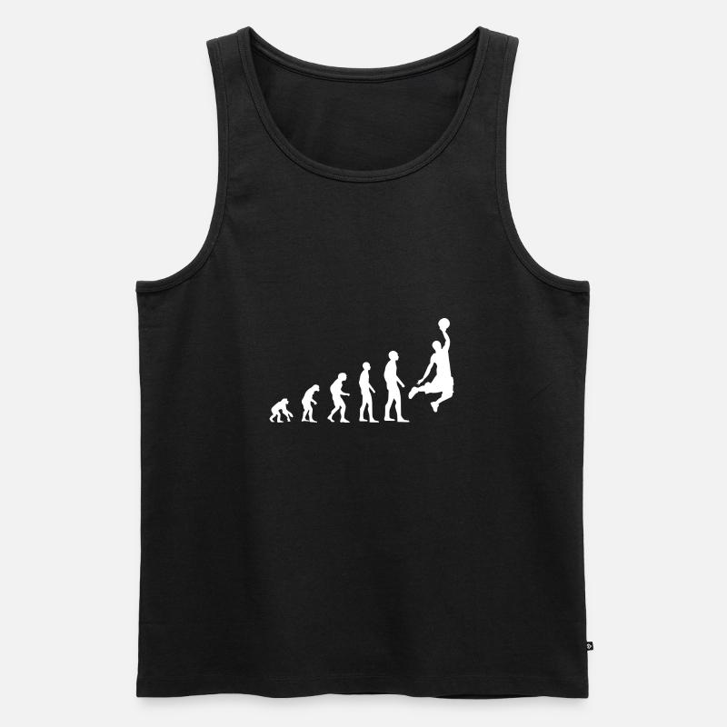 Basketball Evolution - Männer Premium Bio Tank Top - Schwarz