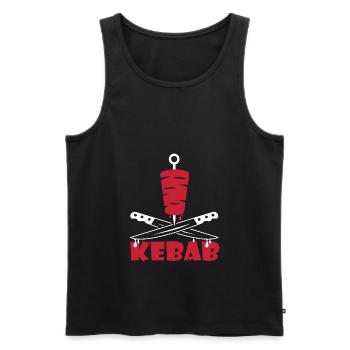 kebab chef cuisine restaurant kebab to personalized - Men's Premium Organic Tank Top - black - Front - Michal (187cm)