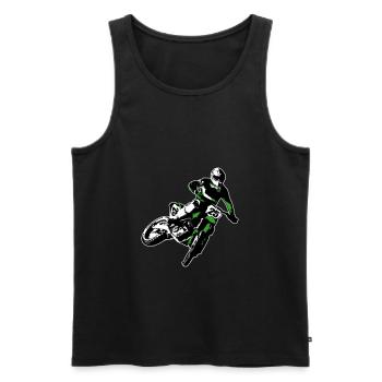 MotoCross - Men's Premium Organic Tank Top - black - Front - Michal (187cm)