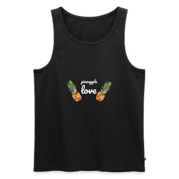 Ananas Liebe - Männer Premium Bio Tank Top - Schwarz - Vorne - Michal (187cm)