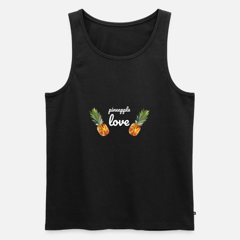 Ananas Liebe - Männer Premium Bio Tank Top - Schwarz