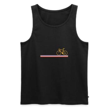 Radsport Frankreich - Männer Premium Bio Tank Top - Schwarz - Vorne - Michal (187cm)