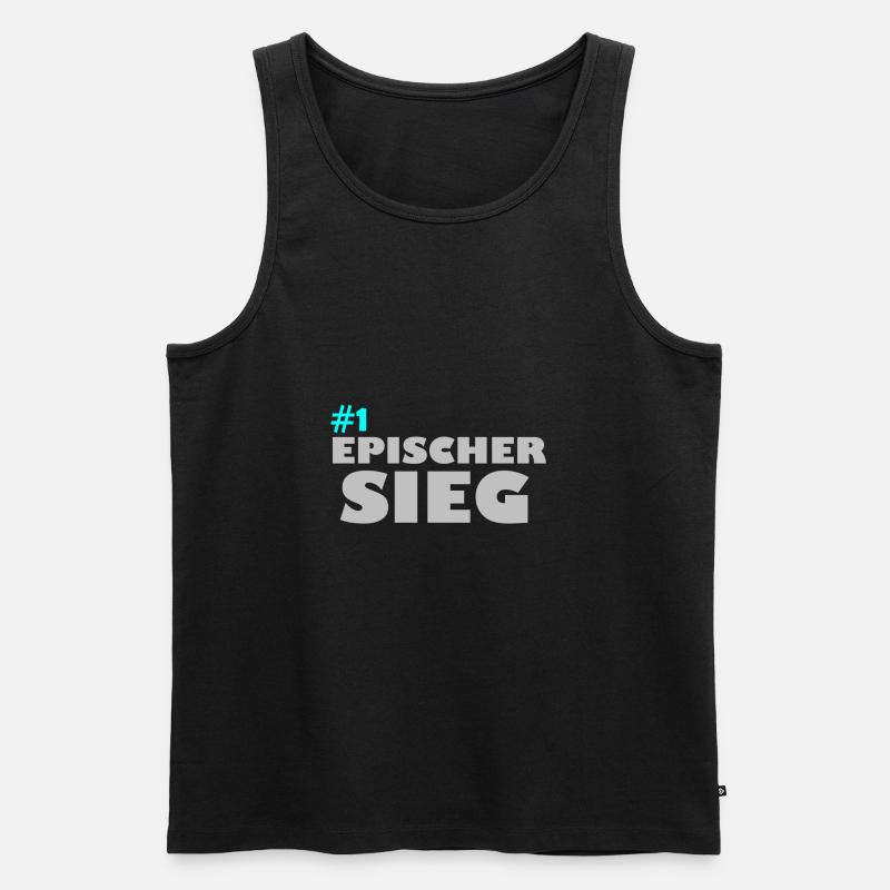 Epischer Sieg - Männer Premium Bio Tank Top - Schwarz