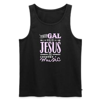 Country Music Girl - Men's Premium Organic Tank Top - black - Front - Michal (187cm)