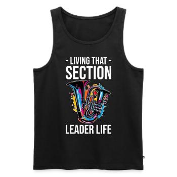 Stabführer | Orchester Marschkapelle Geschenkidee - Männer Premium Bio Tank Top - Schwarz - Vorne - Michal (187cm)
