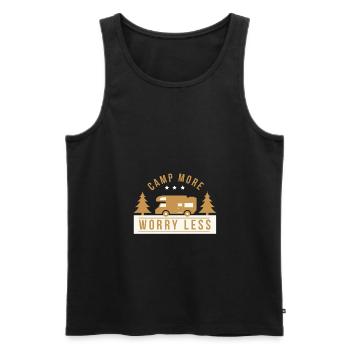 Camper Camping Camper Camping Gift - Men's Premium Organic Tank Top - black - Front - Michal (187cm)