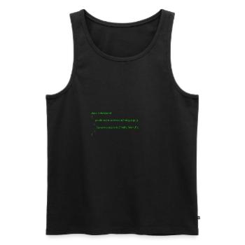 Java Hello World - Männer Premium Bio Tank Top - Schwarz - Vorne - Michal (187cm)