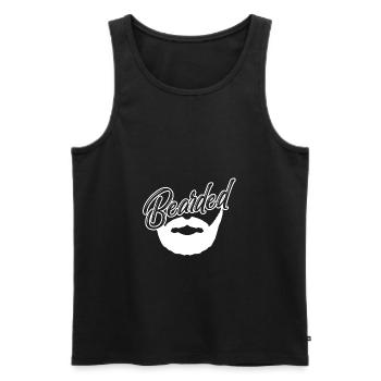 Bearded Bearded Masculine Male Hairy - Men's Premium Organic Tank Top - black - Front - AI Model Male 178 light (178cm)