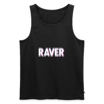 Raver - Männer Premium Bio Tank Top - Schwarz - Vorne - Michal (187cm)