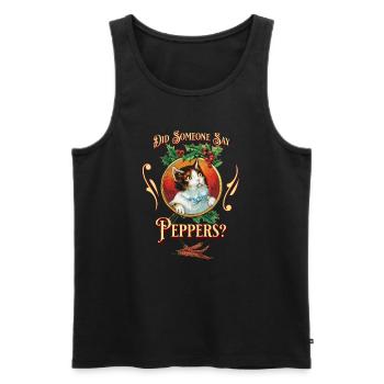 Hot Chilies Chilihead Carolina Reaper Habanero - Men's Premium Organic Tank Top - black - Front - AI Model Male 178 light (178cm)