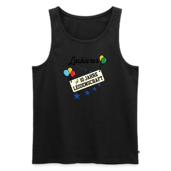 Lackierer 10 jähriges Jubiläum Lackiererei 10 Jubi - Männer Premium Bio Tank Top - Schwarz - Vorne - Michal (187cm)