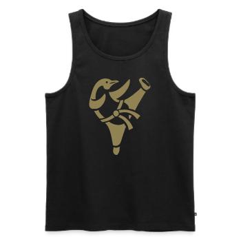 Penguin Karate Martial Arts Martial Arts Silhouette - Men's Premium Organic Tank Top - black - Front - AI Model Male 178 light (178cm)