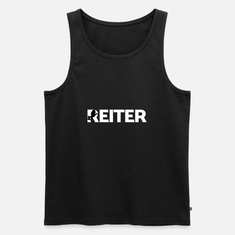 Reiter - Männer Premium Bio Tank Top - Schwarz
