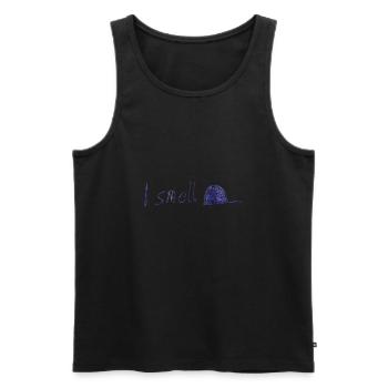 I smell cap shitty Design 14 - Männer Premium Bio Tank Top - Schwarz - Vorne - AI Model Male 178 light (178cm)