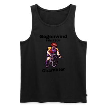 Rennrad Biker - Männer Premium Bio Tank Top - Schwarz - Vorne - Michal (187cm)