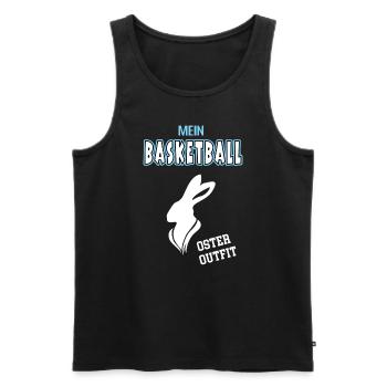 Basketball Frohe Ostern Ostergeschenk Basketballer - Männer Premium Bio Tank Top - Schwarz - Vorne - Michal (187cm)